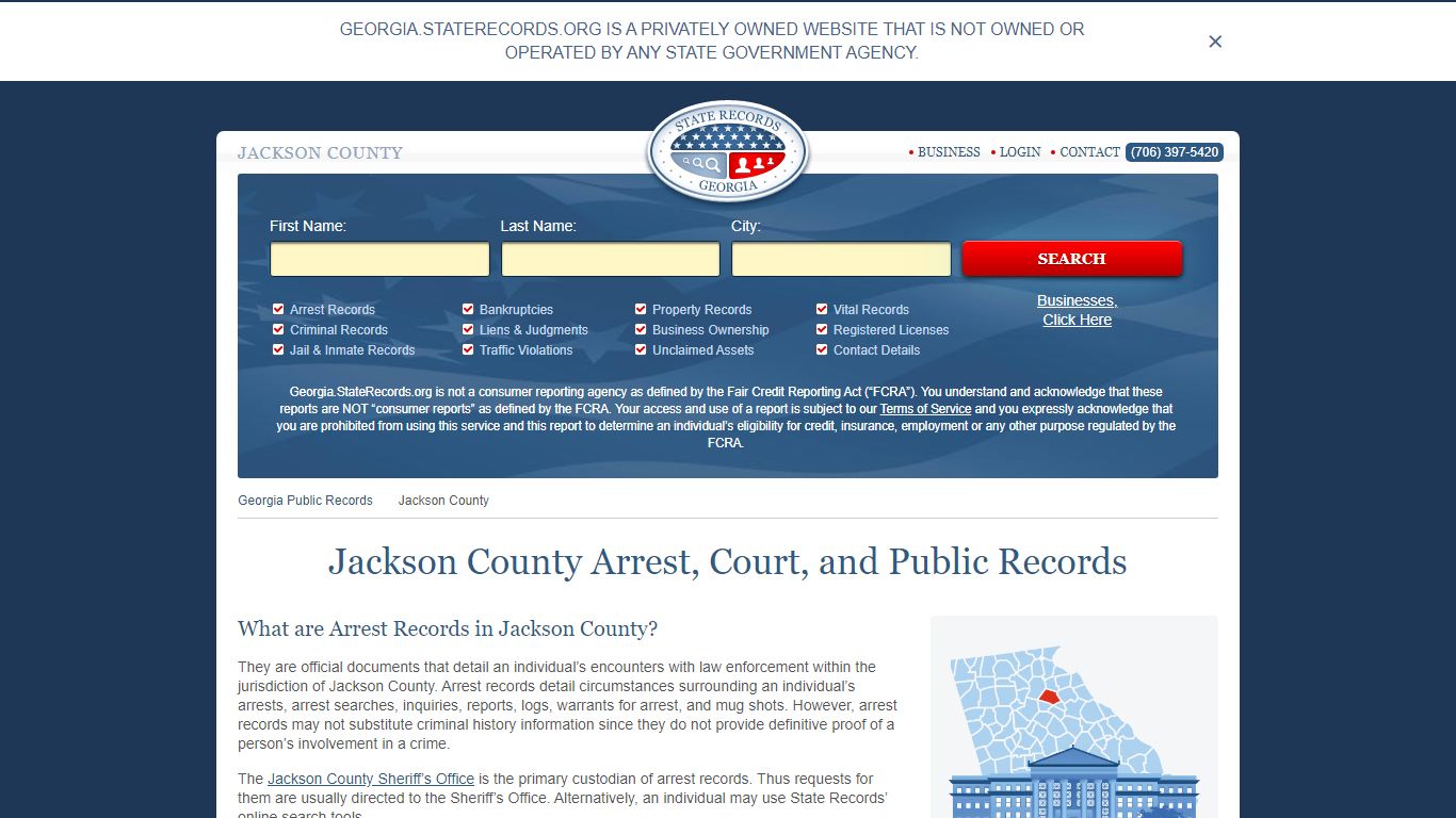 Jackson County Arrest, Court, and Public Records