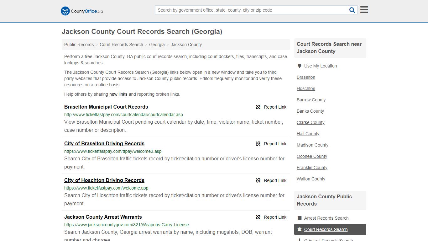 Jackson County Court Records Search (Georgia) - County Office