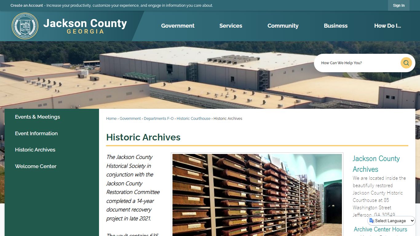 Historic Archives | Jackson County, GA